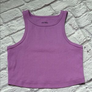 Wild Fable Women's Purple Ribbed Crop tank